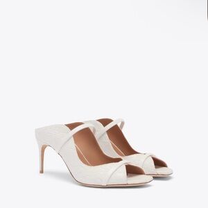 Malone Souliers White Lace Mules